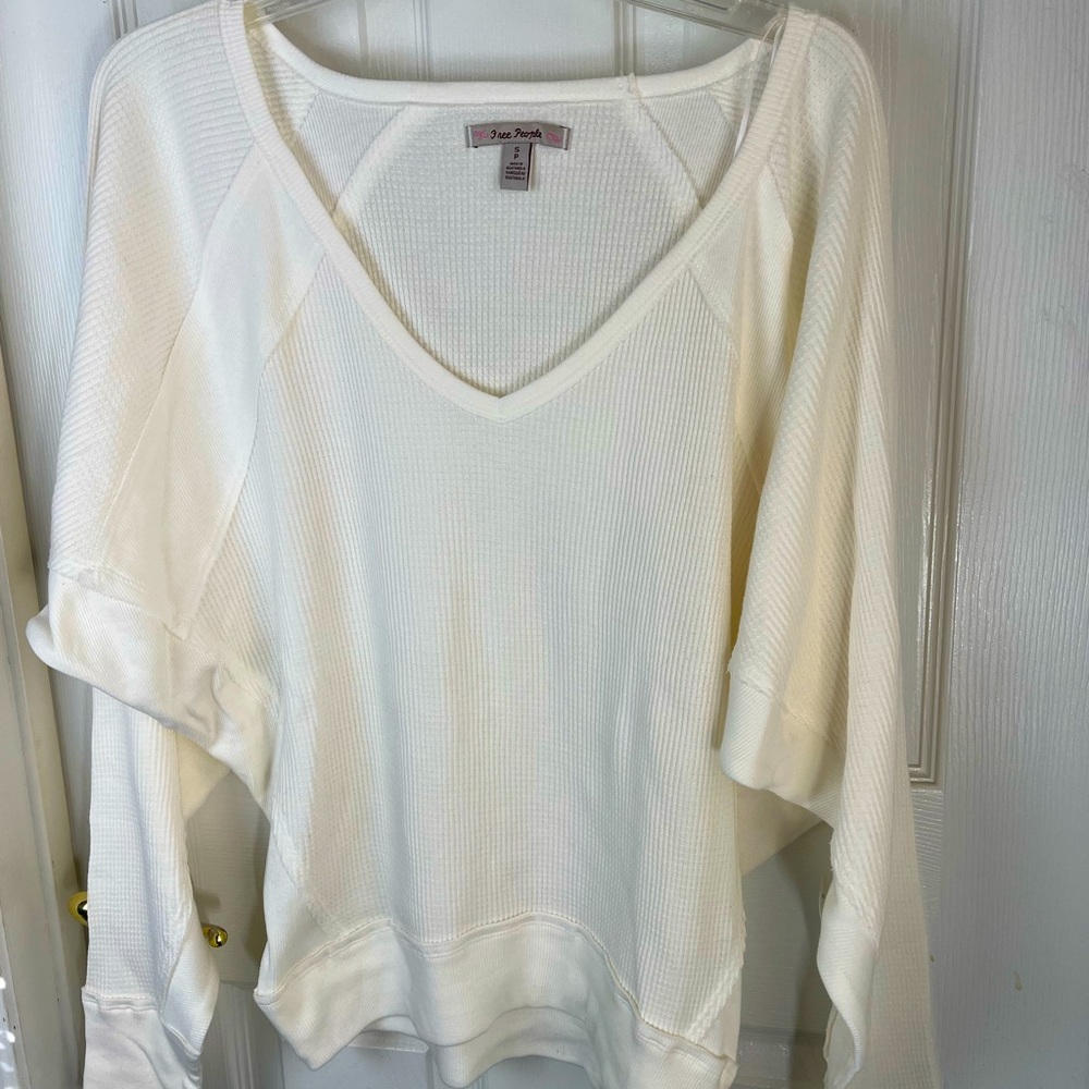 Free People Santa Clara thermal in alabaster, size S